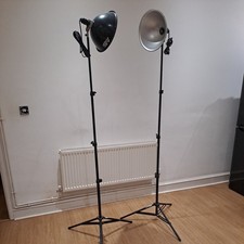 2x Smith Victor Raven RS6 2 mtr Photography Light Stand Tripods With Spot lamps 