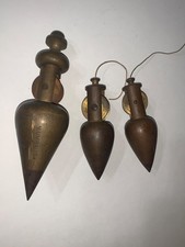 3 Antique Brass Plumb Bob w/