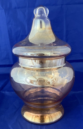 Carnival glass bon - bon, jar
