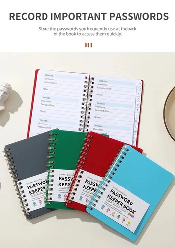 Password book with - password,