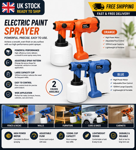 Electric spray gun 1200ml hvlp - spray,