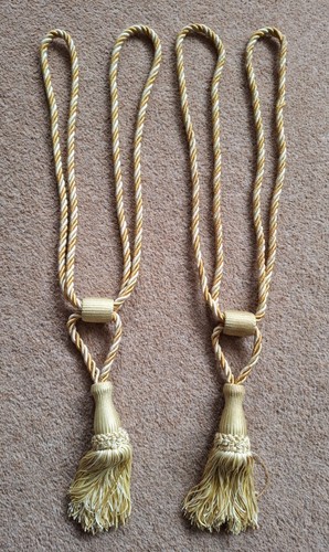 Tie backs gold cream vintage - tie,