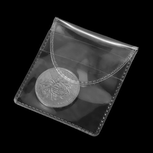 Clear plastic coin sleeves - plastic,