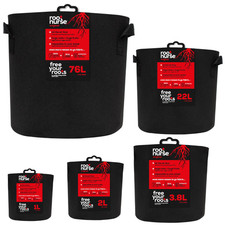 Fabric Plant Pots Grow Bags – Round Planters 1L to 70L Breathable Container