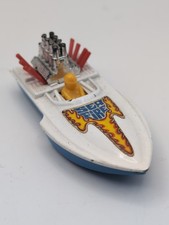 Vintage Matchbox Superfast #5 Seafire Boat Yellow Driver 1975