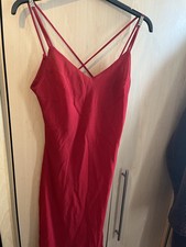 Jora Red Dress Criss Cross Back Detail  Size M Pre-owned