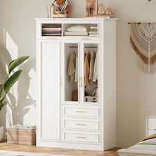3 Doors Wood Wardrobe