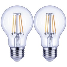 Home LED Filament Standard ES Light Bulb 40W Pack of 2 Warm White Non-Dimmable