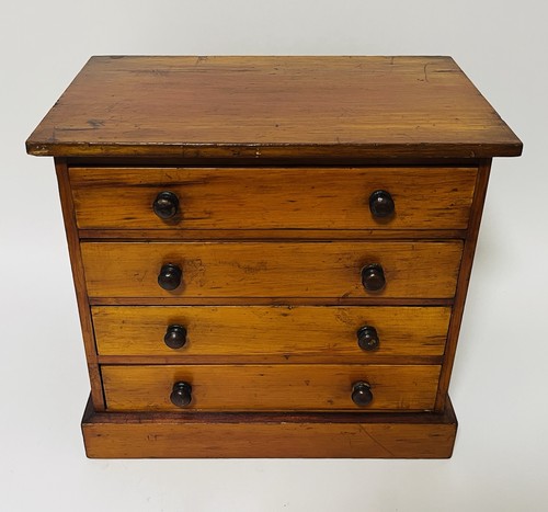 Antique stained pine tabletop - stained,