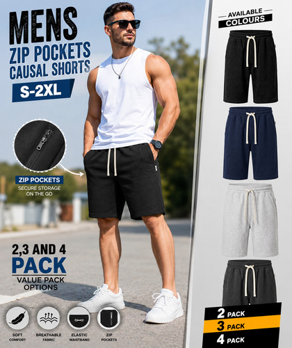 Mens shorts with zip pockets - shorts,