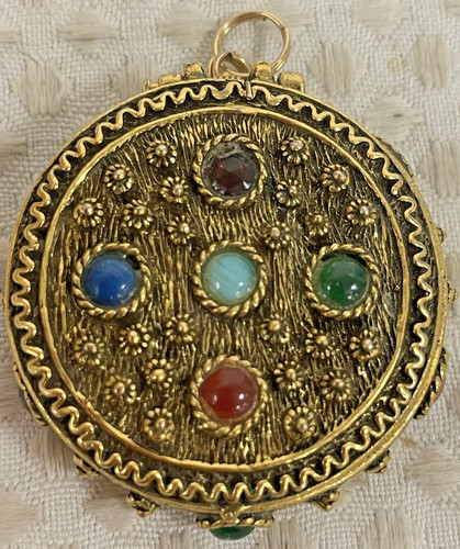 Vtg jeweled solid perfume - vtg,