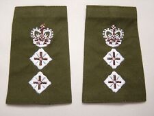 OD Green Rank Slides / Epaulette Pair Genuine British Army - NEW
