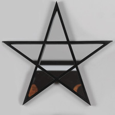 Black Framed Pentagram Mirror