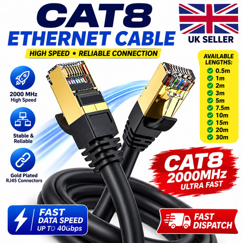 High speed cat8 ethernet cable - high,