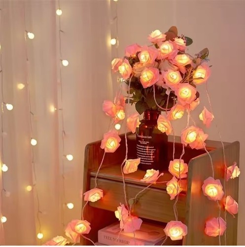 Rose flower led fairy string - flower,