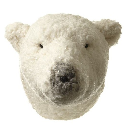 White polar bear head - bear,
