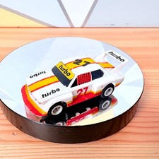 Vintage Tomy AFX BMW 320i Turbo #27 HO Scale Slot Car Yellow White Collectible