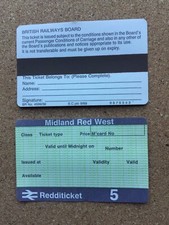 BRITISH RAIL issue. Midland Red West Redditicket 5 - RSP 4599/30 - APTIS - 1989