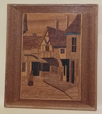 Vintage Wooden Marquetry Wall