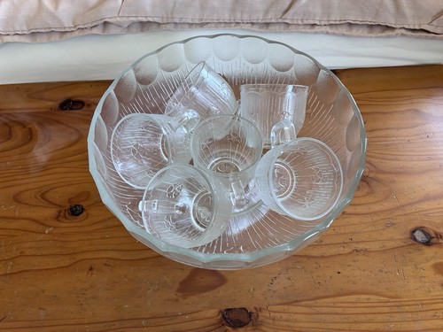 Glass punch bowl - punch, with