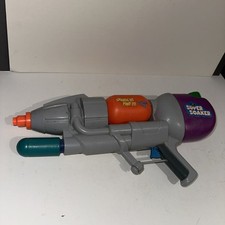 Super Soaker Air Pressure Vintage Water Blaster Purple Orange Green and grey 