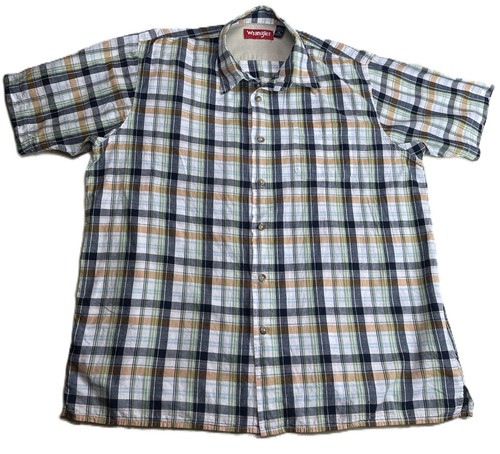 Wrangler mens plaid shirt - mens, xl