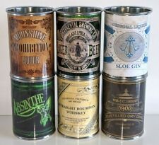 replica vintage retro tin can props display pub bar memorabilia beer whisky  