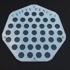 HUGE 40 x Slot 50p piece Coin Holder Display case, acrylic professional 50p