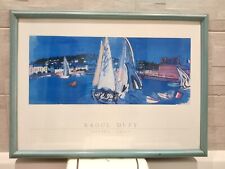 Drying Sails 1952 by Raoul Dufy Print France Vintage Colour Lithograph Framed