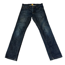 Hugo Boss Mens Jeans Straight Fit Stretch Dark Blue Orange 24 Barcelona W31 L32