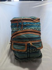 Boho Woven Fabric Backpack