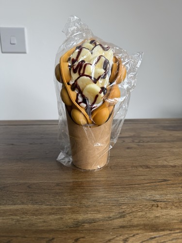 Egg waffle realistic display - egg,