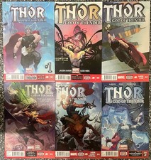Marvel Comics Thor God of Thunder Set 6 Key Issues #1 , 8 , 12 , 13 , 14 & 20 NM