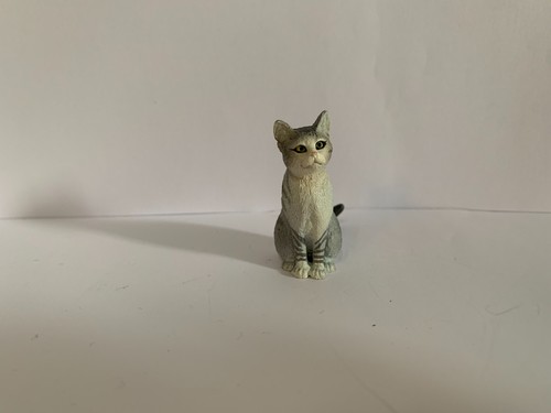 Schleich cat grey sitting - schleich,