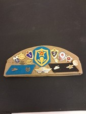 Russian Soviet Pilotka Army Military Hat Cap With Patches Metal Badges/Medals 55