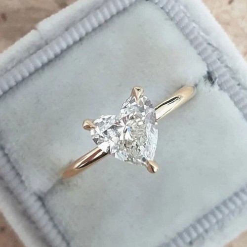 Solitaire heart shaped diamond - shaped,