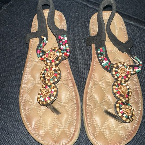 Socofy women black beaded - women's,