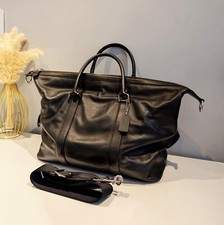 COACH VOYAGER BOSTON HOLIDAYS DUFFLE BAG BLACK CALF LEATHER F54765 VGC RRP £495