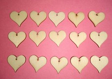 Pack 2cm wooden - 2cm, heart
