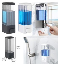 Soap Dispenser Wall Mounted Liquid Bathroom Hand Soap Shower Gel Shampoo 3 color