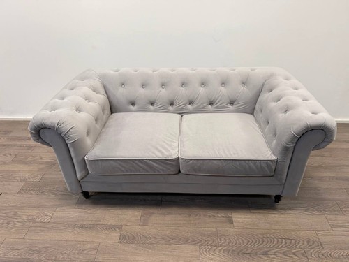 Chesterfield light grey - grey, velvet