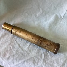 ANTIQUE BRASS POCKET TELESCOPE MARKED LOW No 222 approx 7 1/4" long