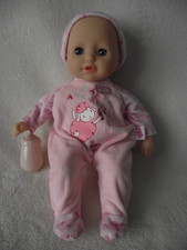14" FIRST BABY ANNABELL SOFT BODIED DOLL & BOTTLE - SLEEPING BLUE EYES - ZAPF
