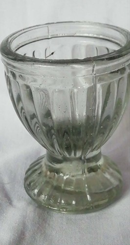 Vintage pressed glass egg cup - pressed,
