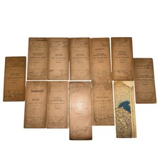 X12 Original WW2 RAF Pilot / Navigator’s Maps For England & Scotland