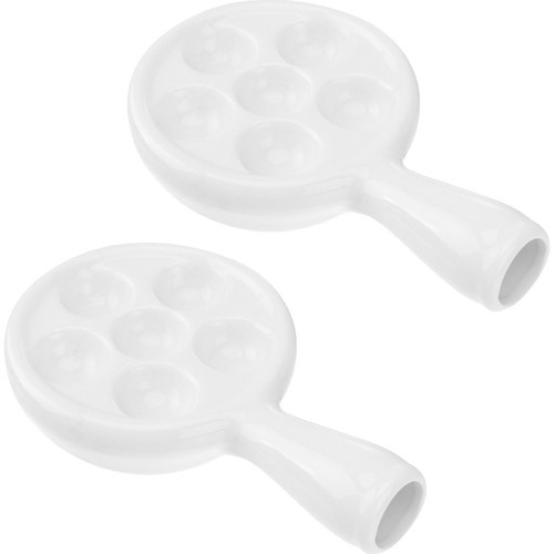 2pcs ceramic escargot tray - 2pcs,