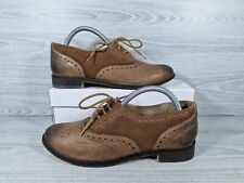 Deena & Ozzy Womens Size 7 Brown Leather & Suede Oxford Brogues VGC RRP £55