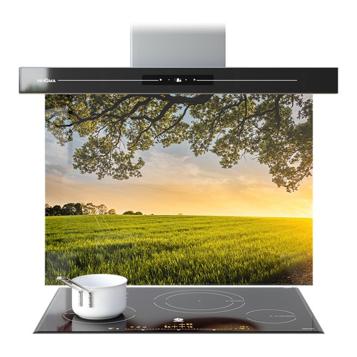 Glass kitchen splashback tile - splashback,