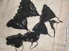 3 x 3xl black bras uk22/24