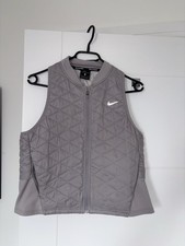 Women’s Nike Running Vest Body Warmer Gilet Size Medium Grey